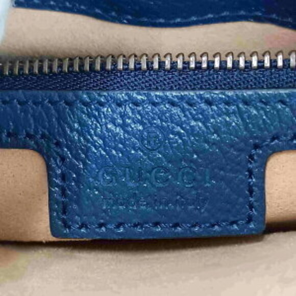 Gucci Diana Tote Bag Royal Blue Leather Shoulder Bag Gold - Picture 9 of 9